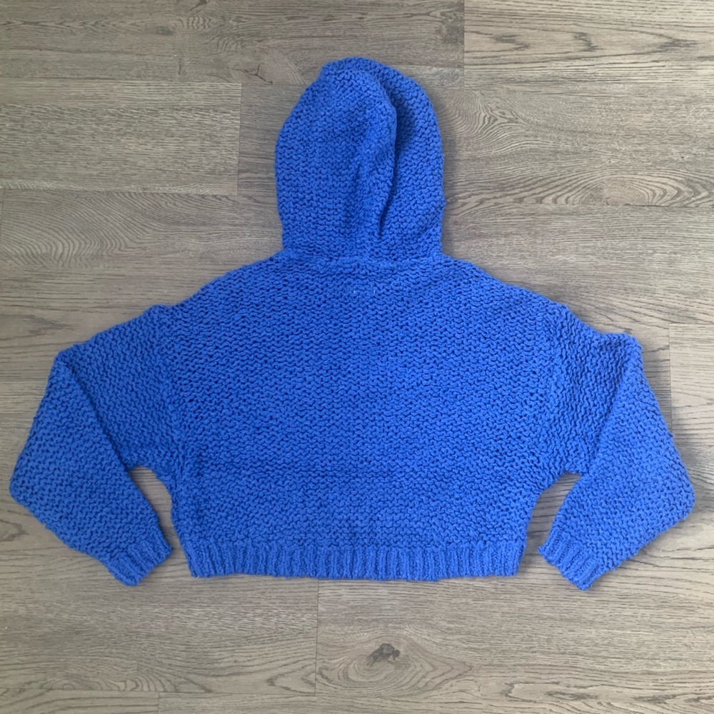 Anthropologie Pilcro Sailcloth Hooded Sweater Size XXS (Oversized) - Blue - NWOT - Picture 6 of 12